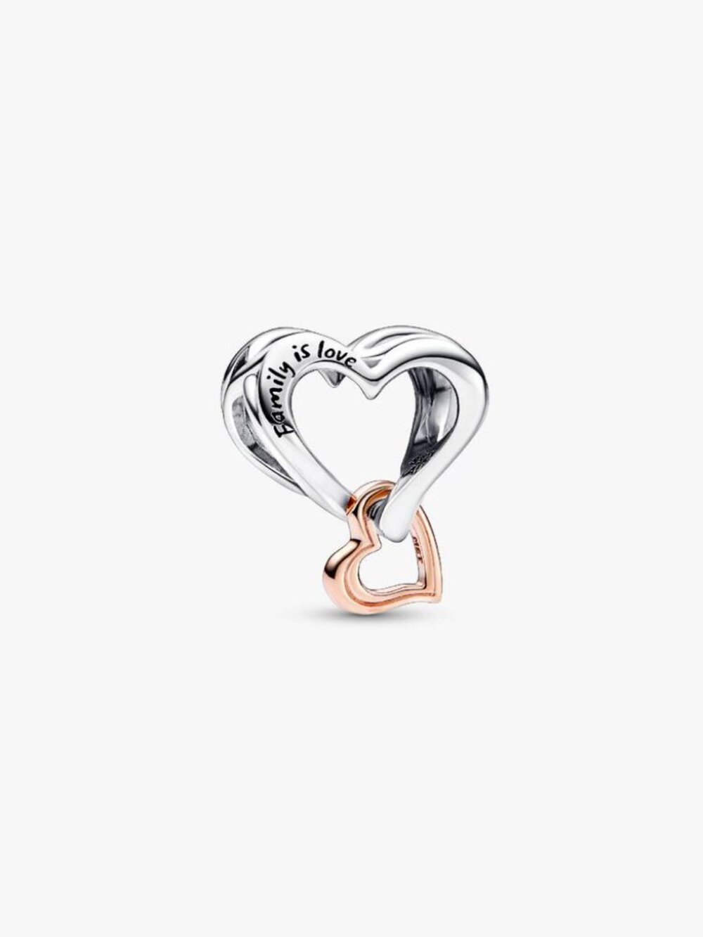 Pandora Two-tone Openwork Infinity Heart Charm